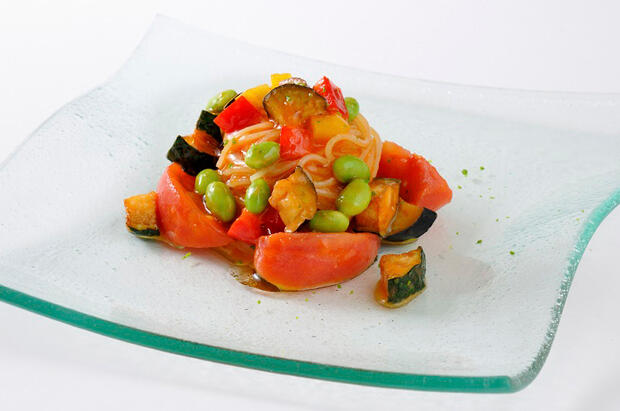 夏野菜の冷製カペリーニ